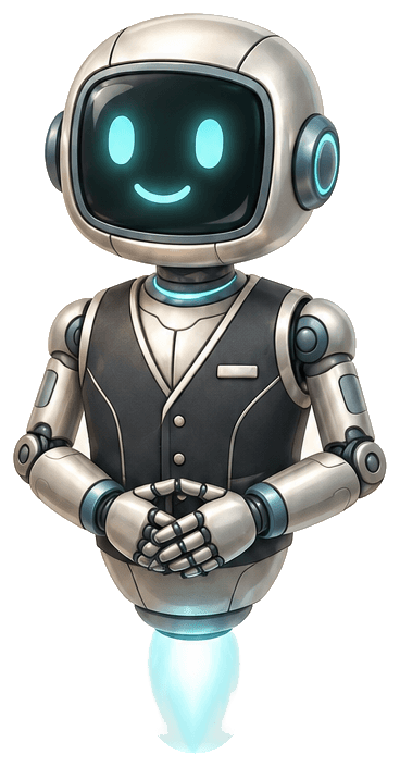 Eddie, hands folded, on his rocket booster